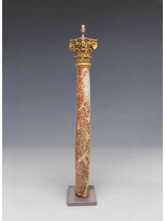 Neoclassical Floor Lamps with Corinthian Columns, Italian, 1780