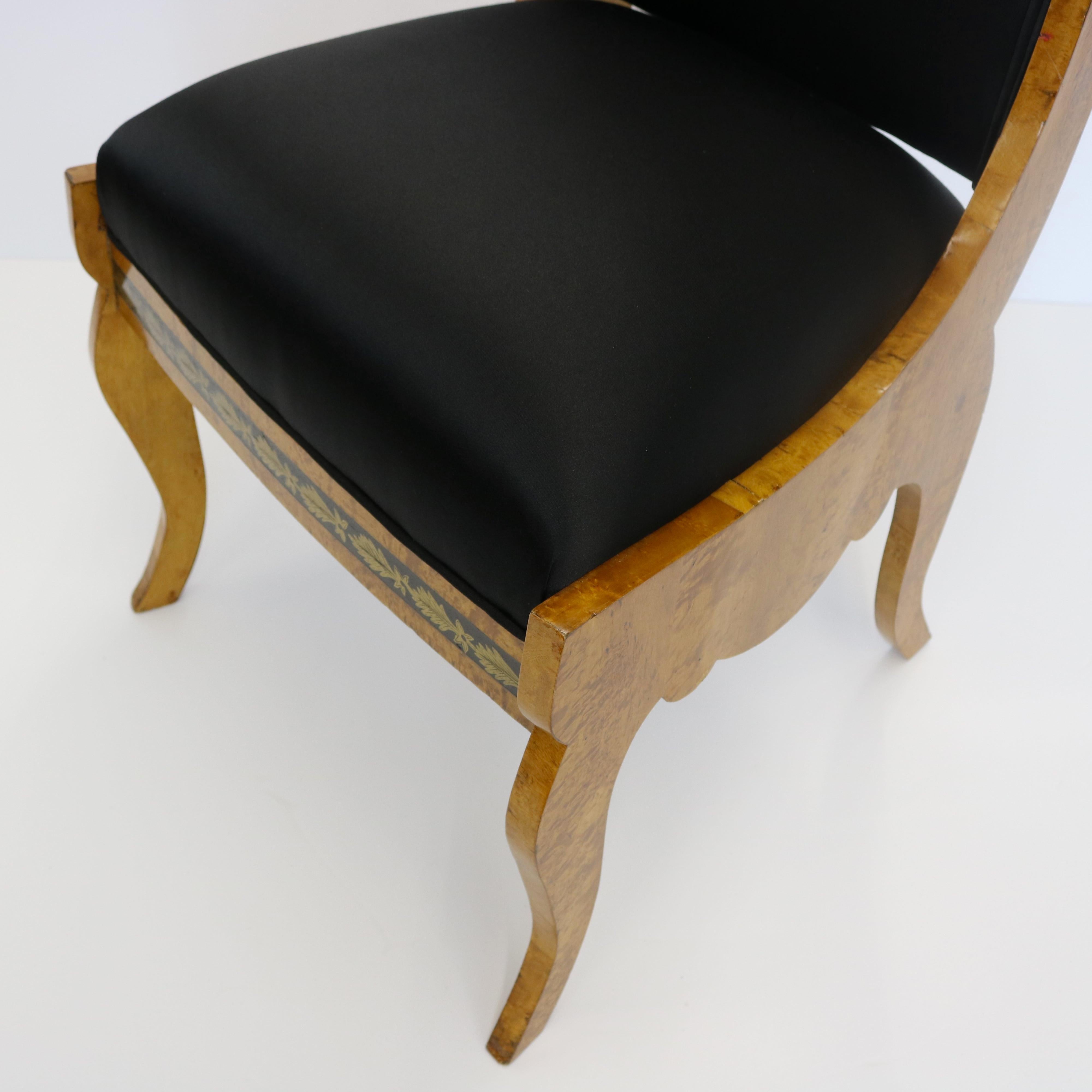 XIXe siècle Paire de chaises d'appoint néoclassiques, vers 1850 en vente