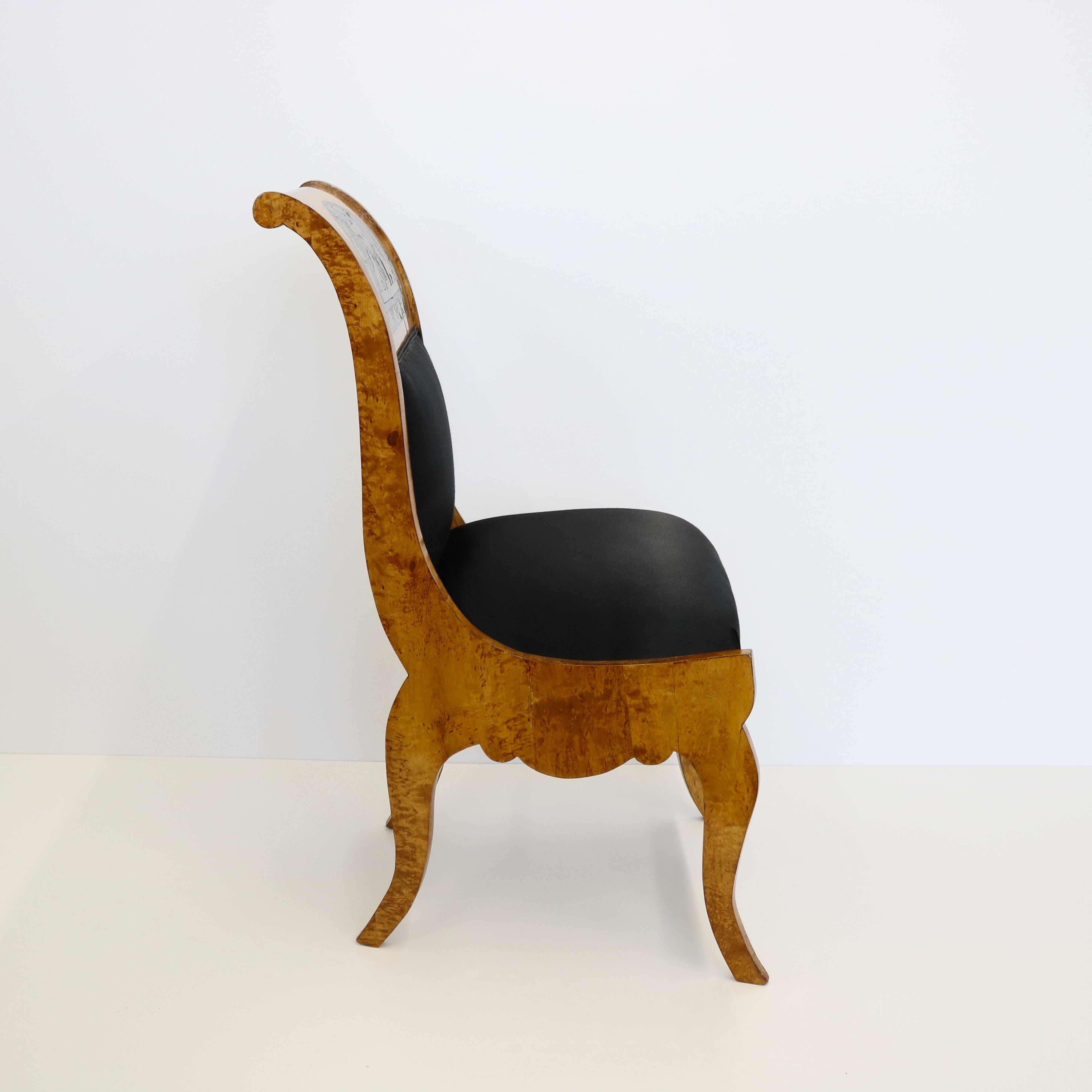 Laiton Paire de chaises d'appoint néoclassiques, vers 1850 en vente