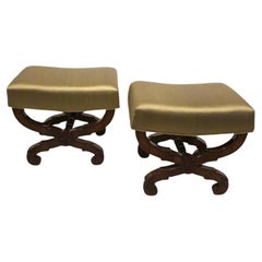 Fine Pair of Neoclassical Stools