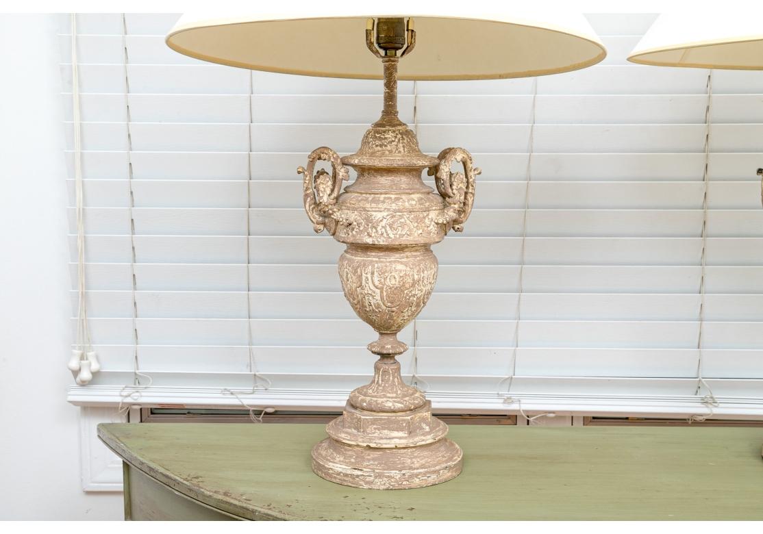 20th Century Fine Pair Of  Neoclassical Style Urn Form Table Lamps For Sale