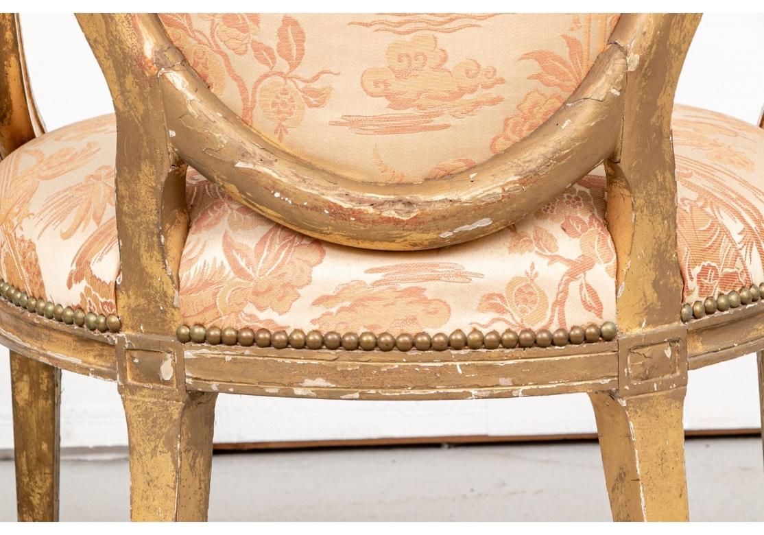 Fine Pair of Period George III Carved and Gilt Armchairs For Sale 9