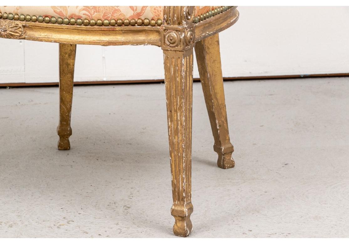 English Fine Pair of Period George III Carved and Gilt Armchairs For Sale