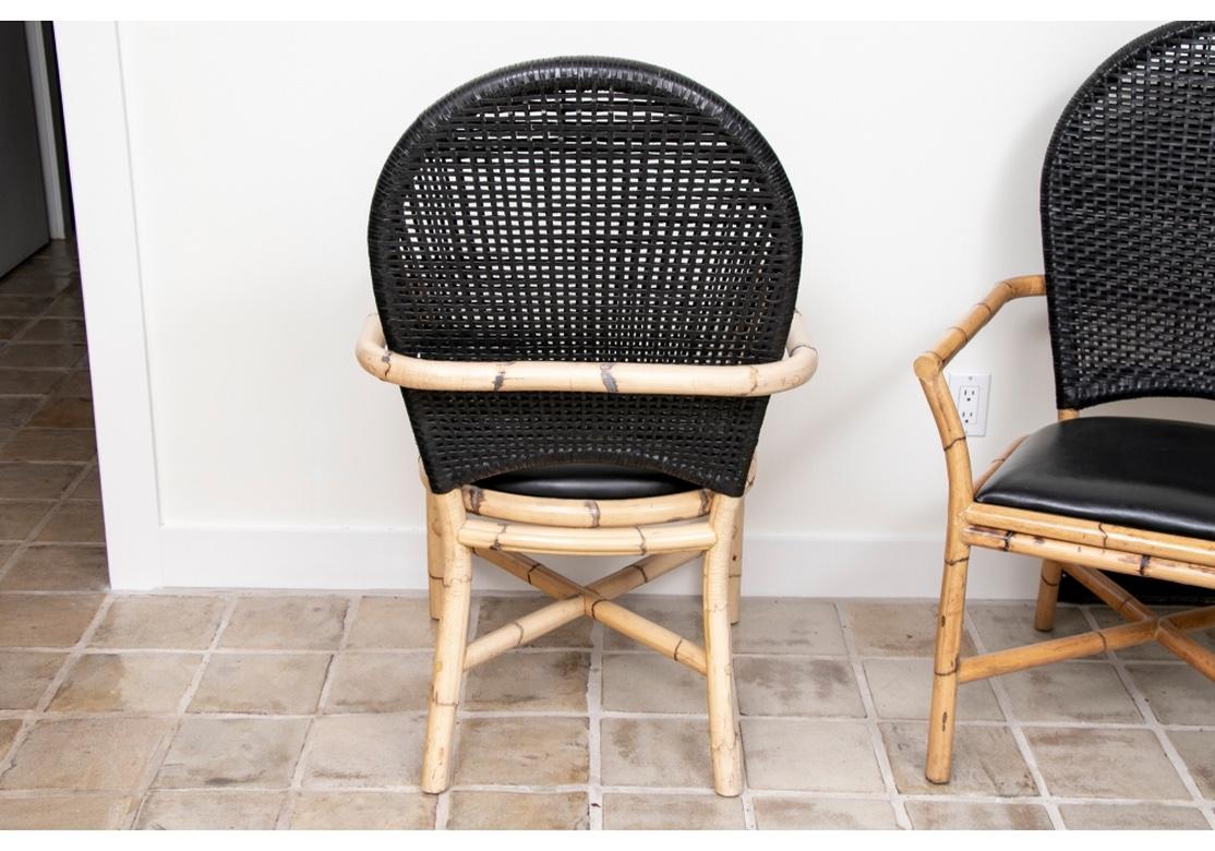 Contemporary Fine Pair of Quality Rattan Armchairs