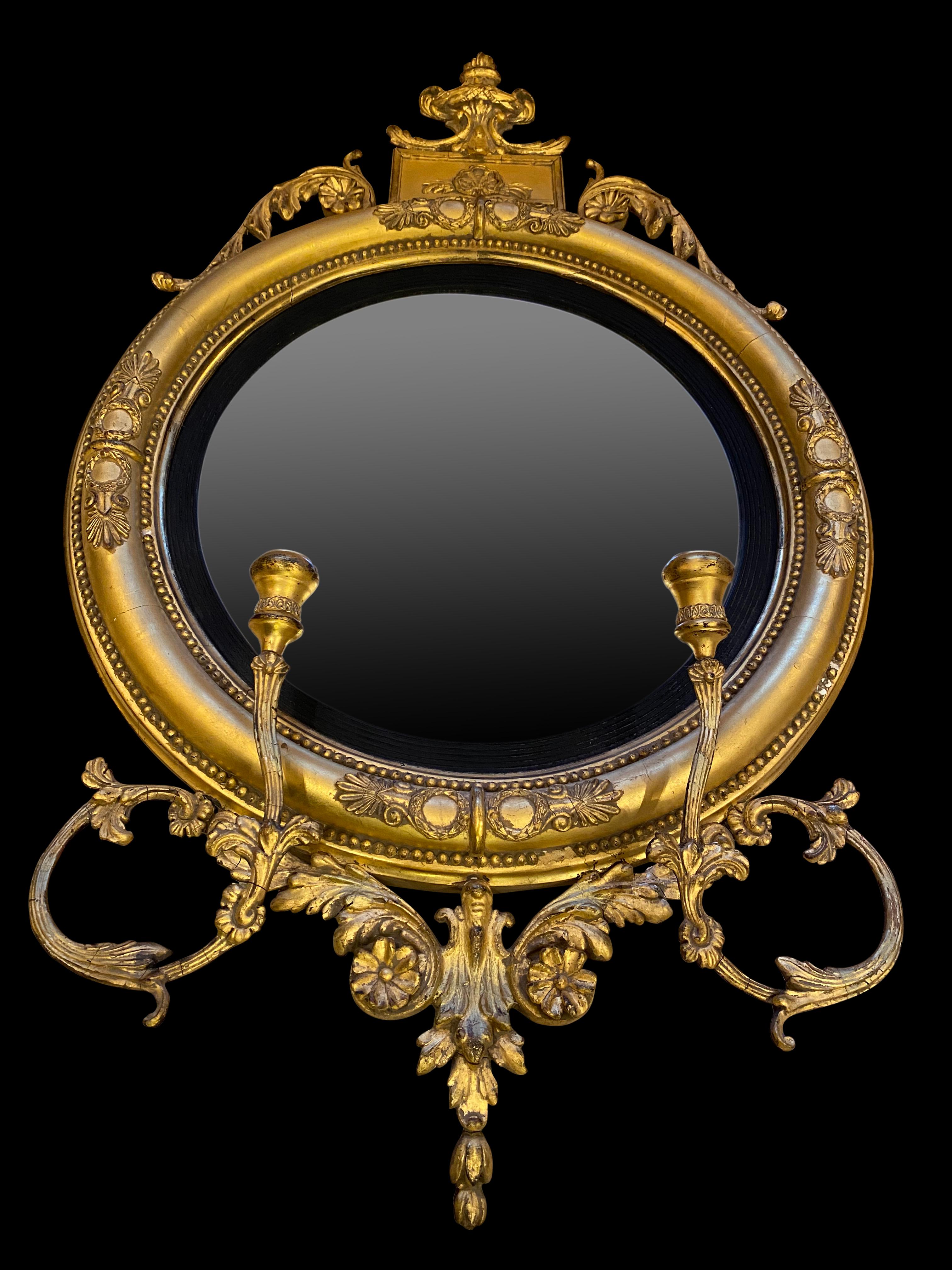 Fine Pair of Regency Convex Mirrors, English, circa 1820 For Sale 4