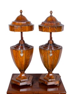 Fine Pair of Regency Mahogany Knife Urns