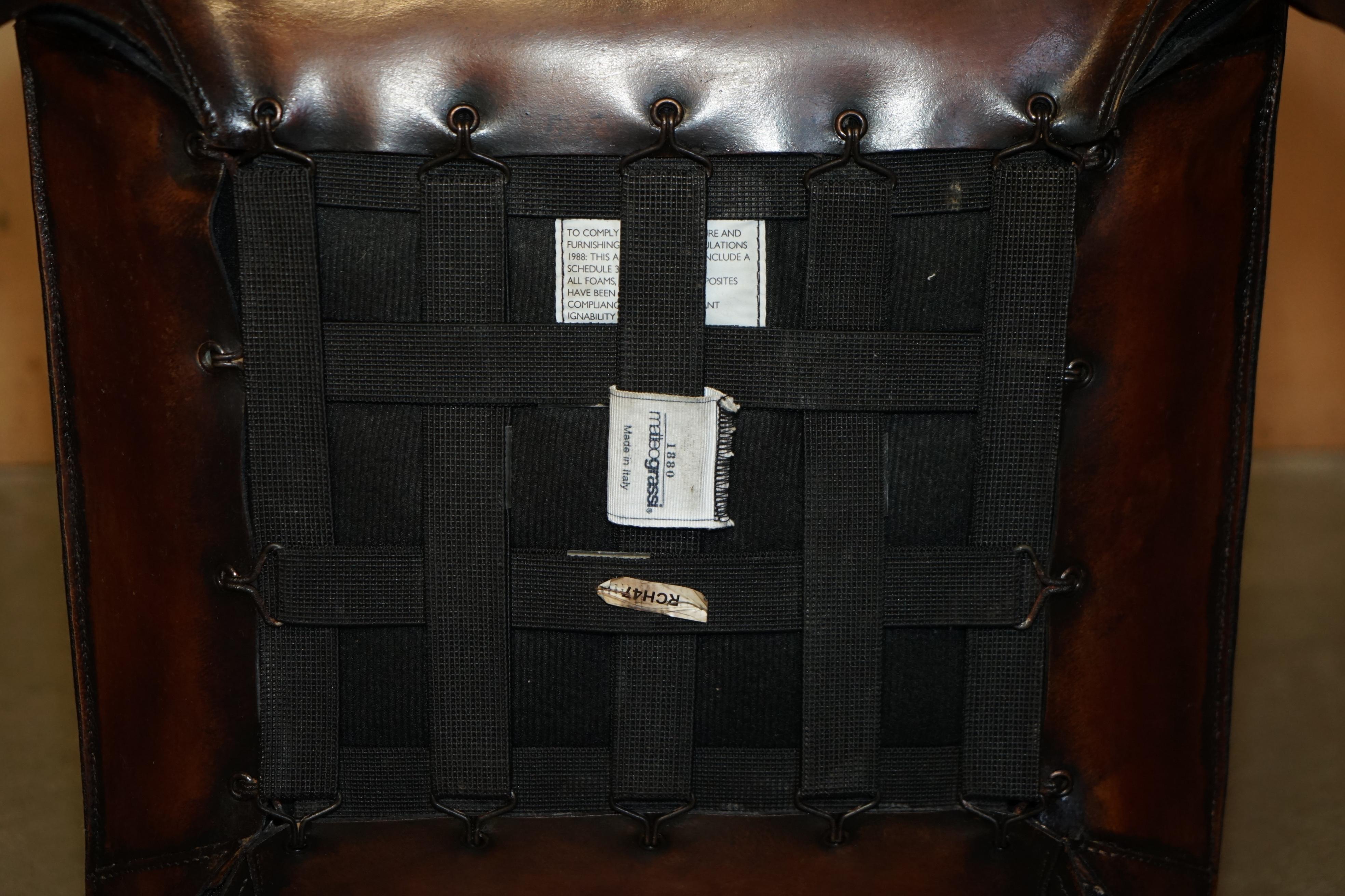 FINE PAIRE DE CHAISES DE DINING MARIO BELLINI FOR MATTEO GRASSI CAB 412 RESTORED 1977 en vente 12