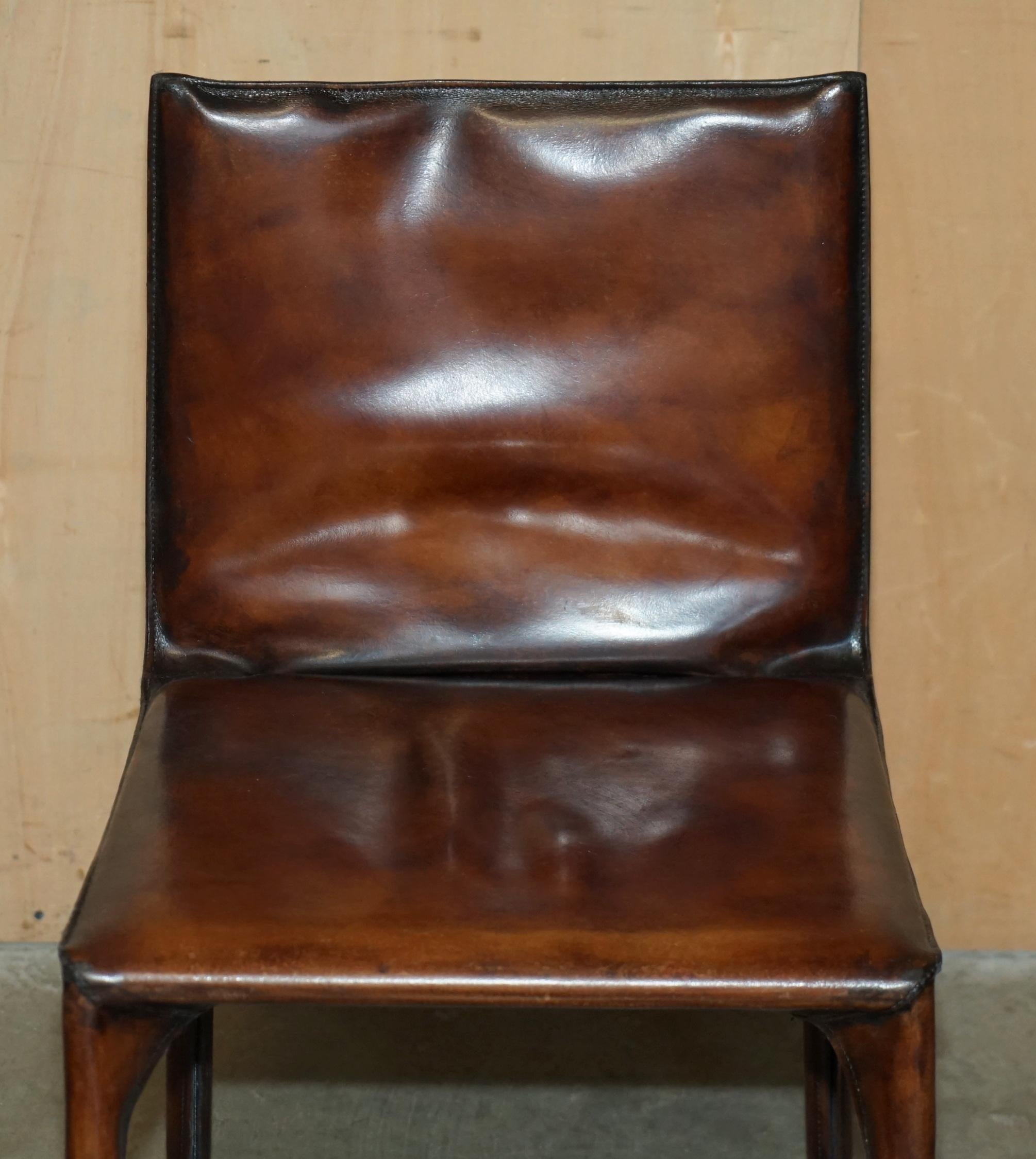 FINE PAIRE DE CHAISES DE DINING MARIO BELLINI FOR MATTEO GRASSI CAB 412 RESTORED 1977 Bon état - En vente à West Sussex, Pulborough