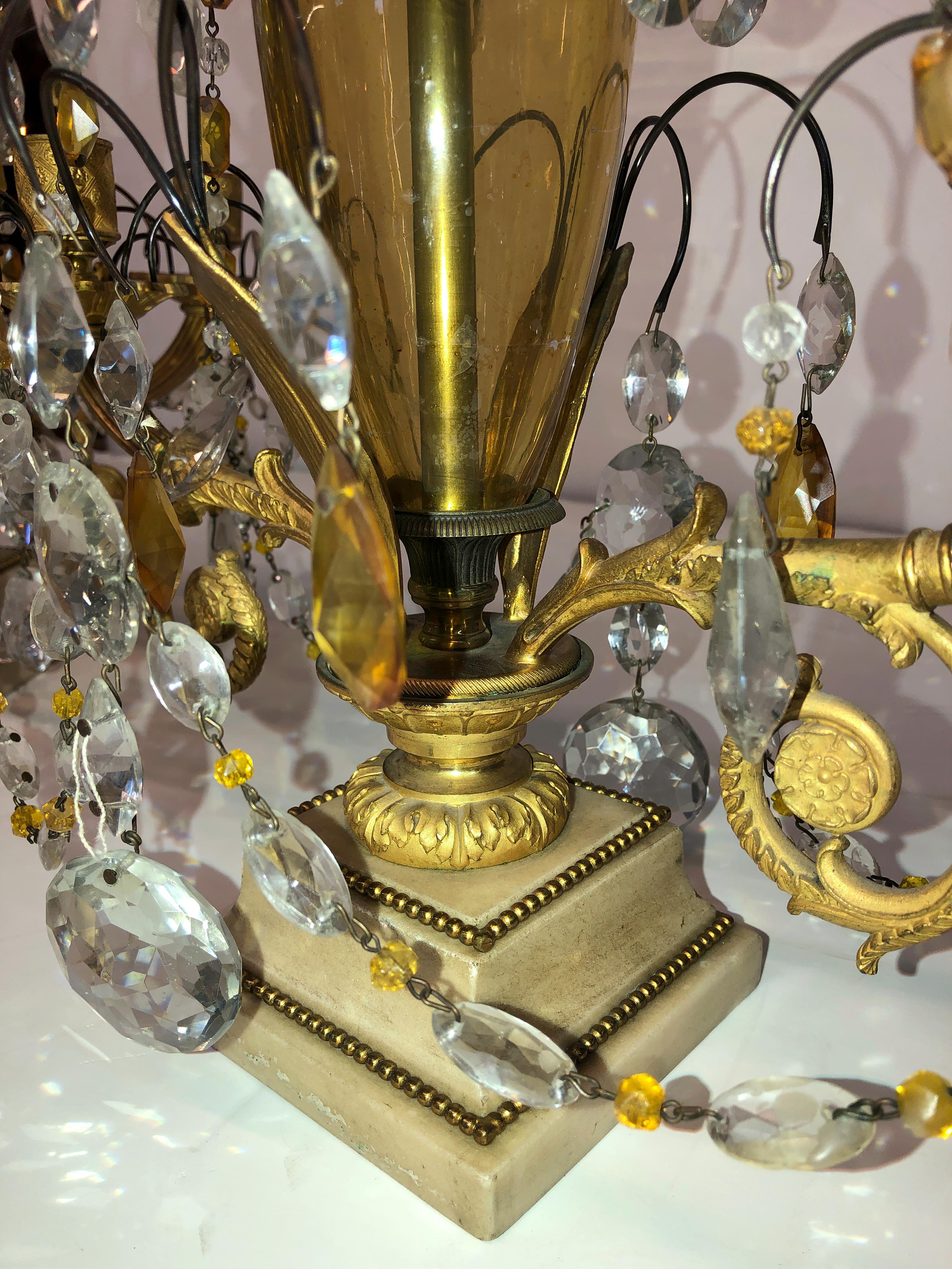 Fino par de candelabros rusos siglo XIX en venta