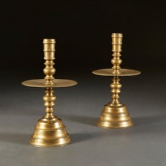 Fine Pair of Seventeenth Century Dutch Candlesticks