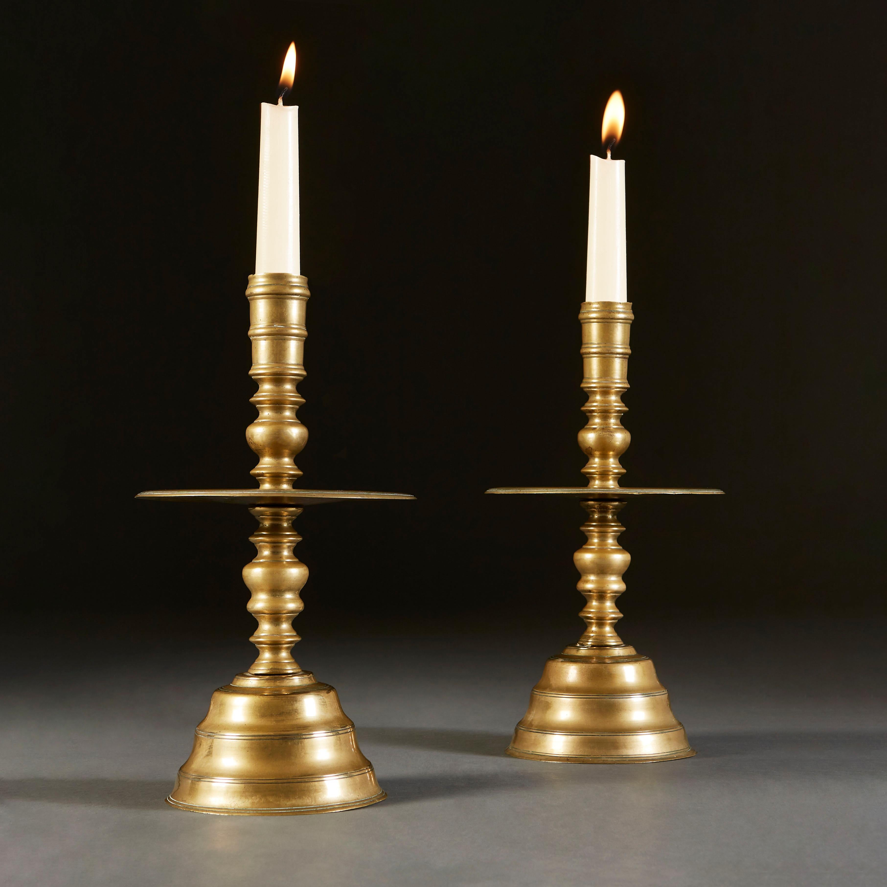 Fine Pair of Seventeenth Century Dutch Candlesticks 1