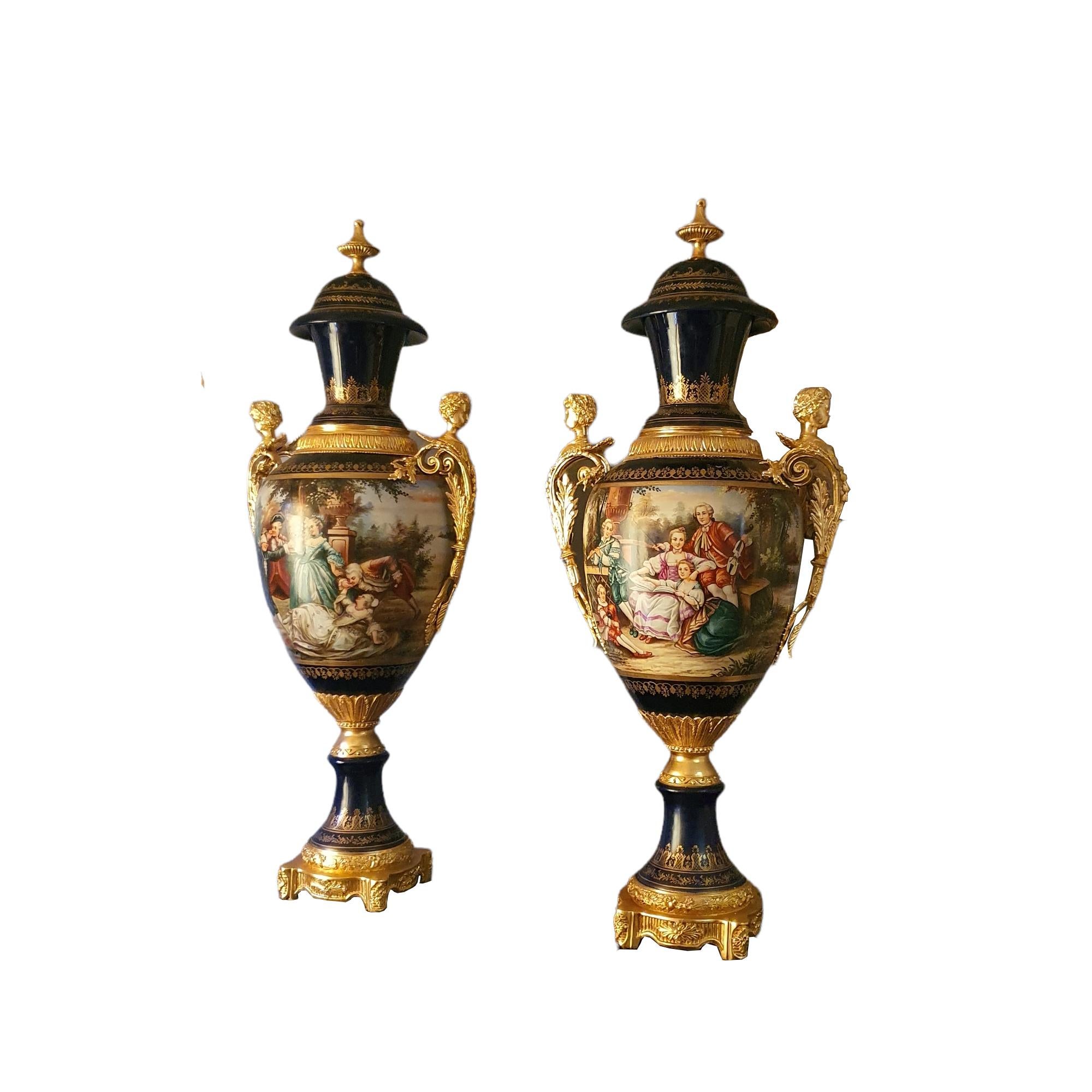 19th Century Fine Pair of Sèvres Napoleonic Porcelain Vases