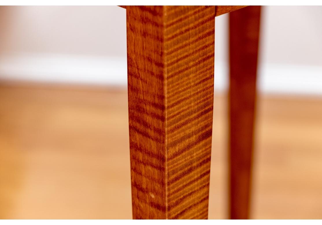 20th Century Fine Pair Of Shaker Style Tiger Maple End Tables By Ian Ingersoll For Sale