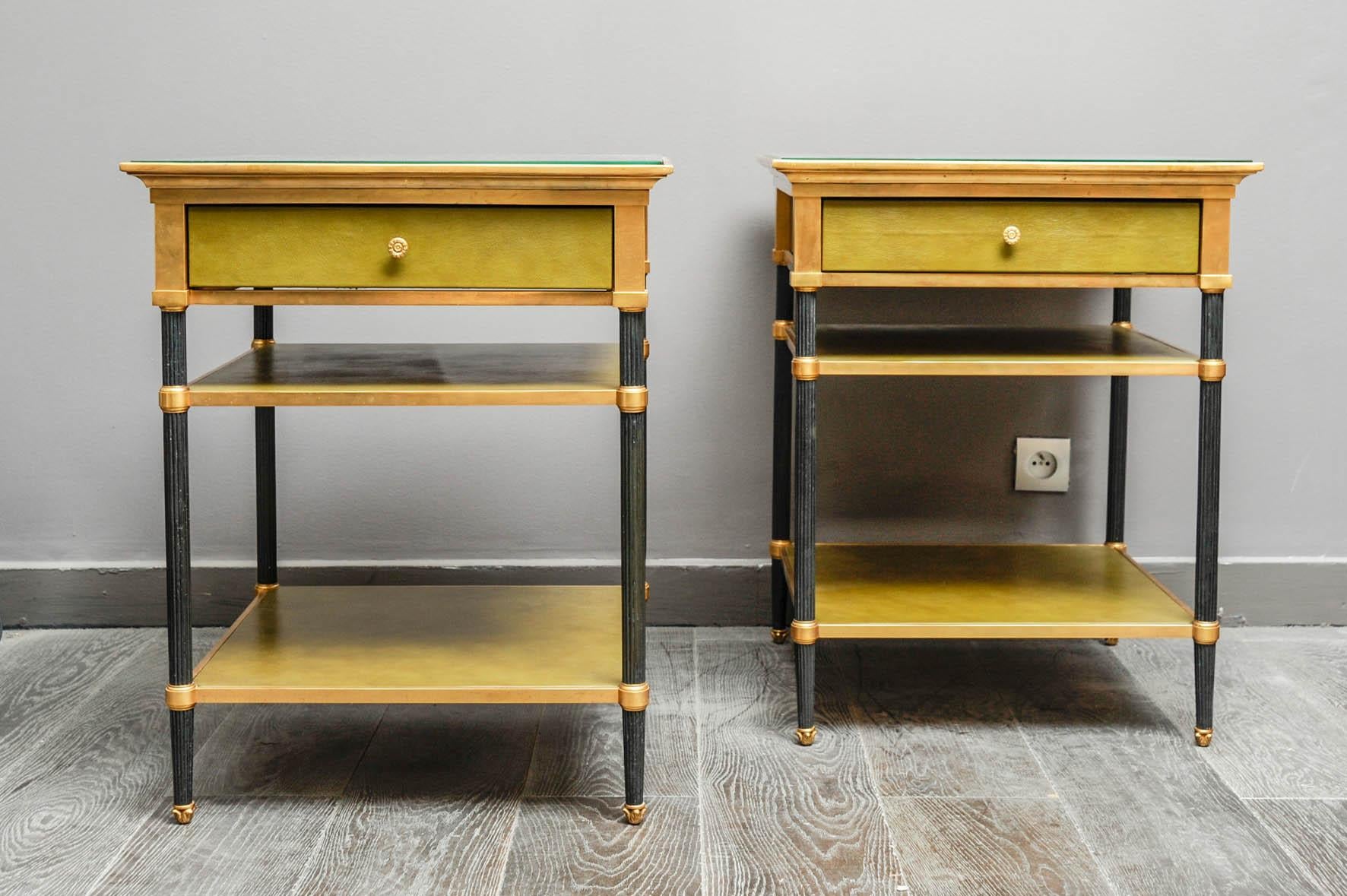 Fine Pair of Side Tables by Jansen In Good Condition For Sale In Paris, FR