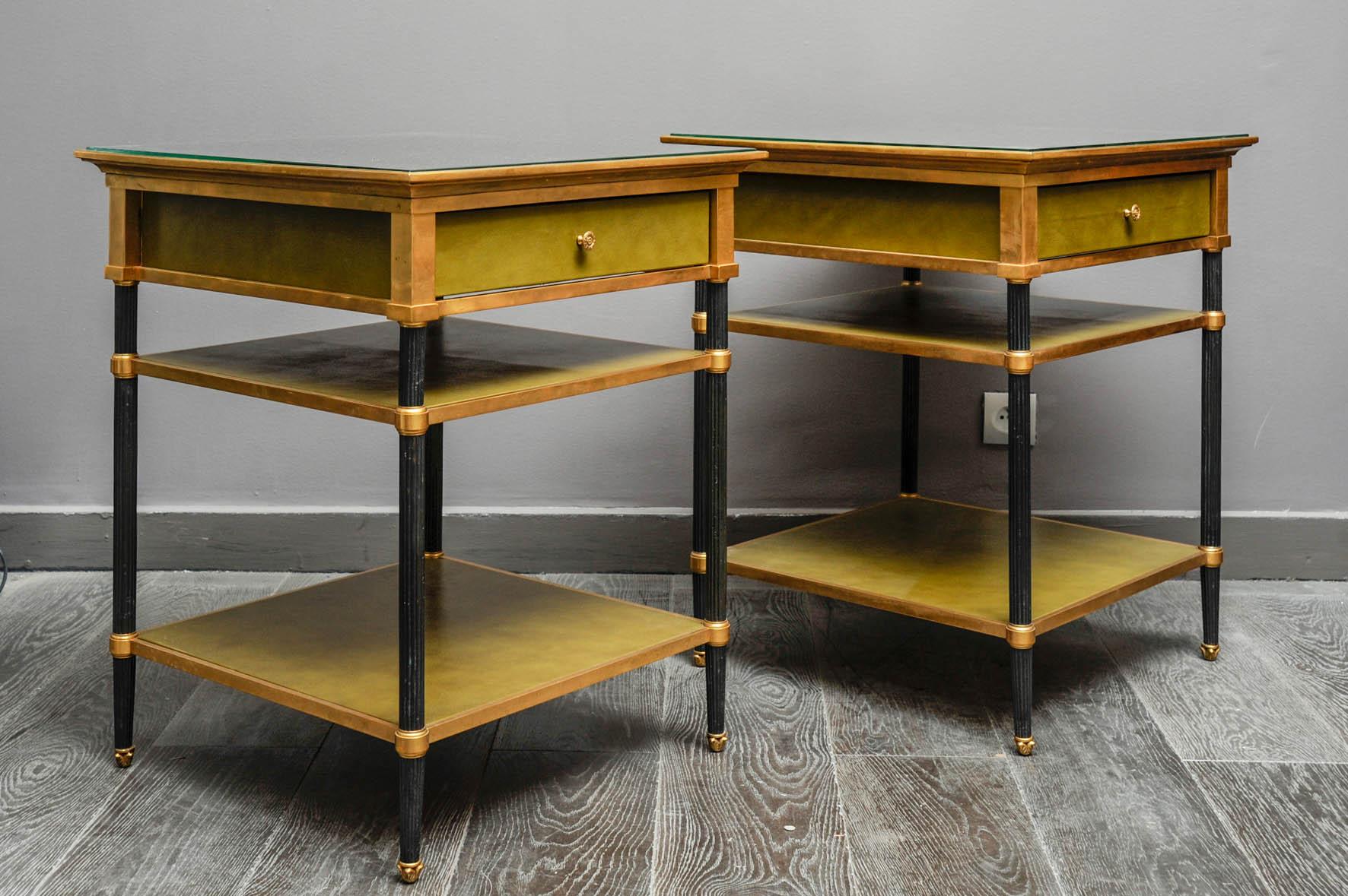 Fine Pair of Side Tables by Jansen For Sale 2