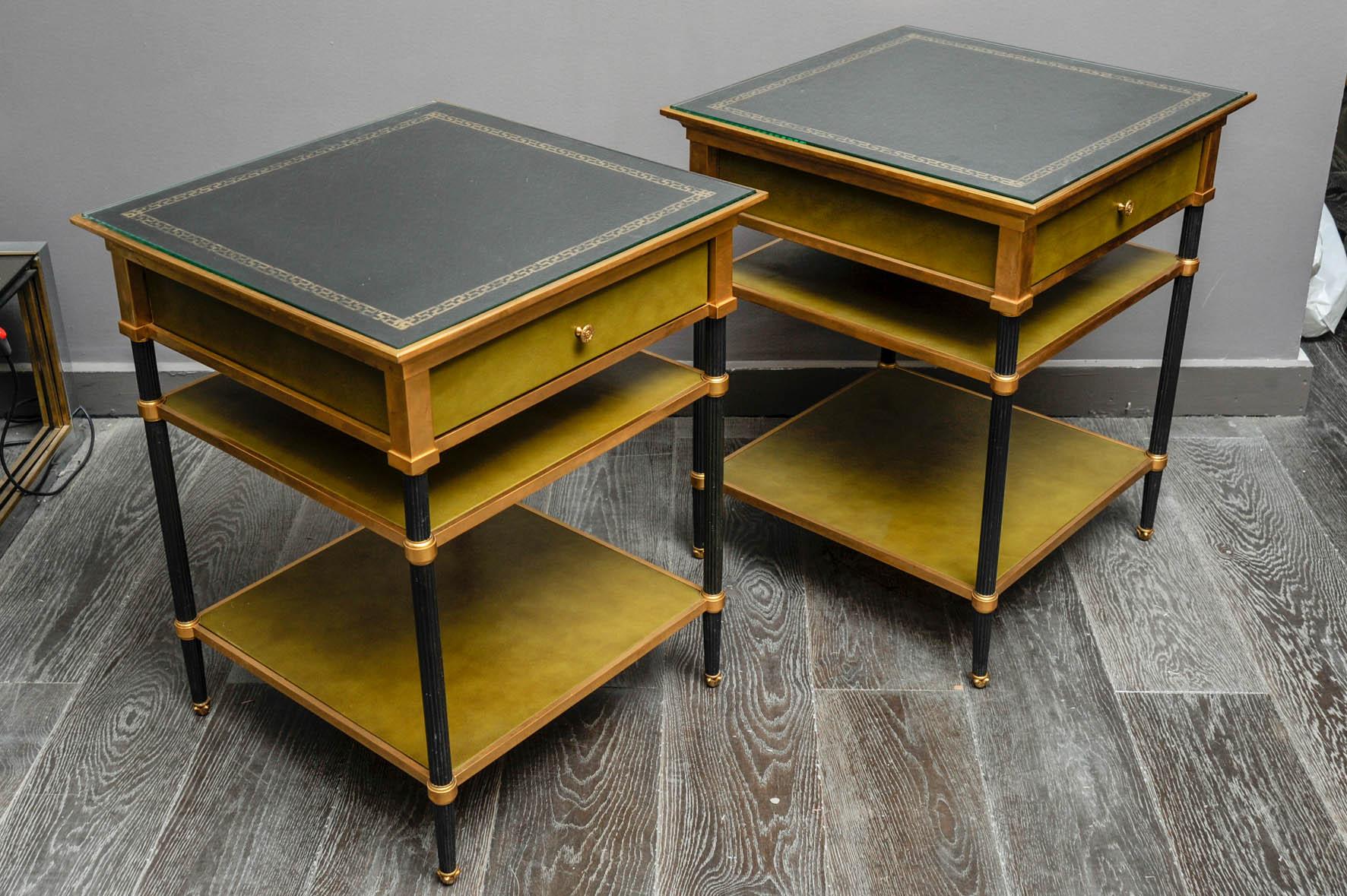 Fine Pair of Side Tables by Jansen For Sale 3