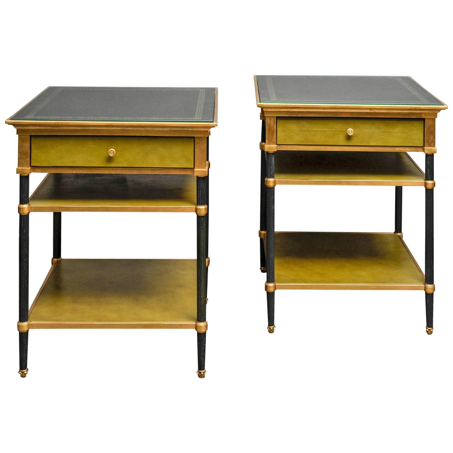 Fine Pair of Side Tables by Jansen For Sale