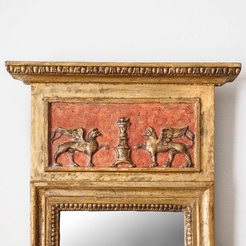 Gilt Fine Pair of Swedish 19th Century Empire Mirrors For Sale