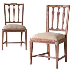 Fine Pair of Swedish 19th Century Gustavian Chairs