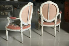 Fine Pair of Swedish Neoclassic Painted Armchairs