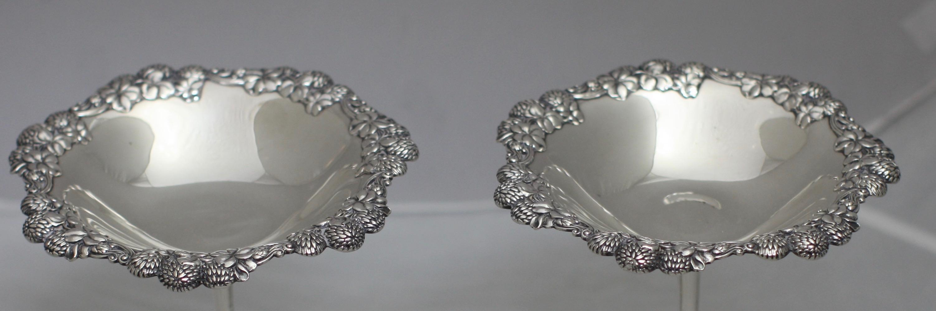 Fine Pair of Tiffany & Co. Sterling Silver Compotes For Sale 2