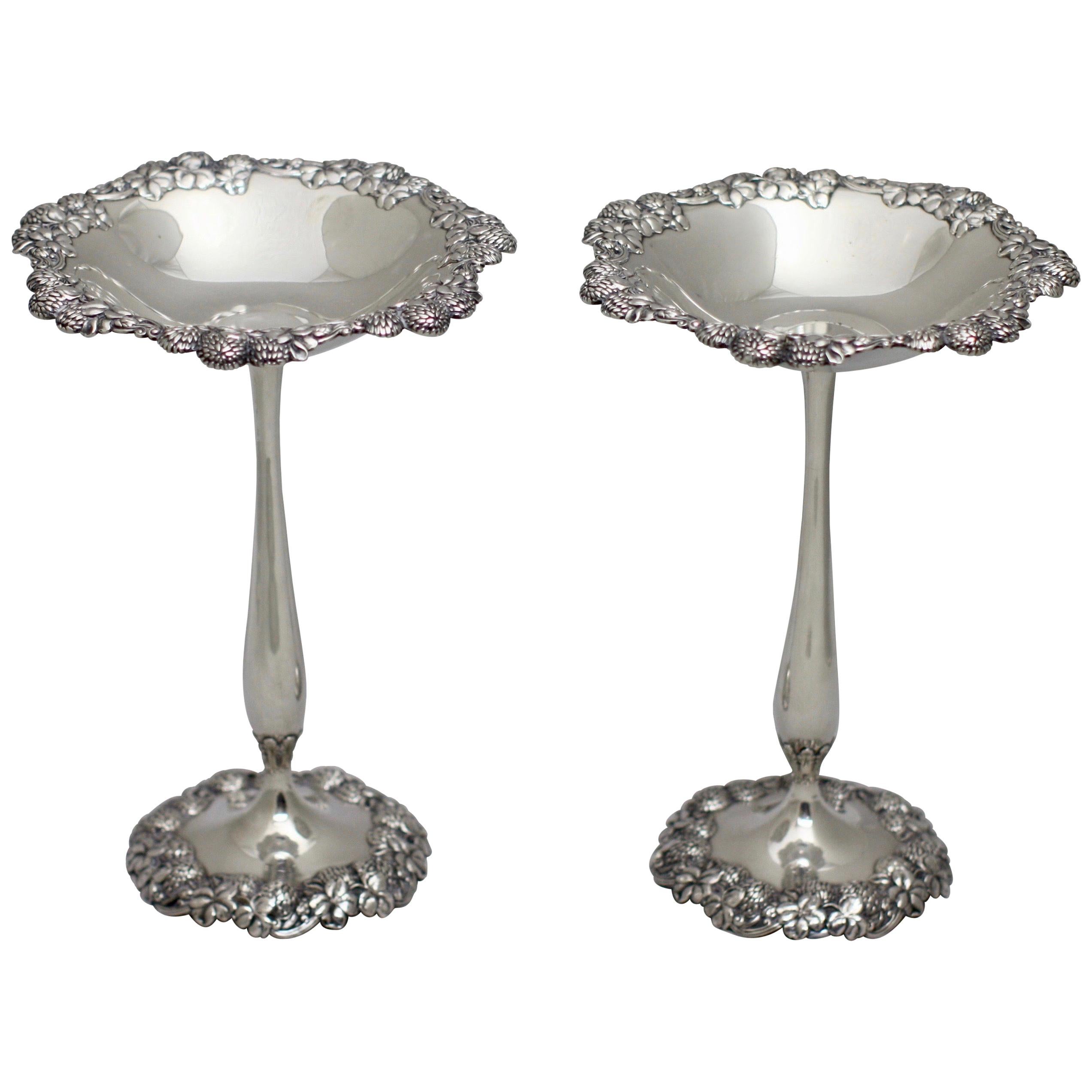 Fine Pair of Tiffany & Co. Sterling Silver Compotes