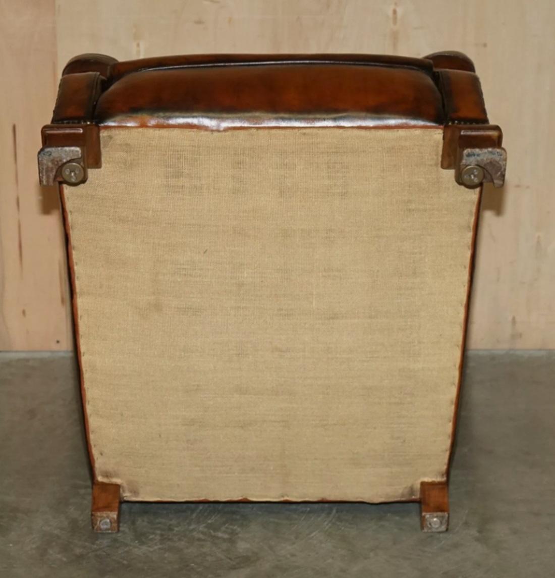 BEL PAIO DI POLTRONE VICTORIANE IN PELLE MARRONE DI CHESTERFIELD IN STILE Howard and Sons in vendita 8