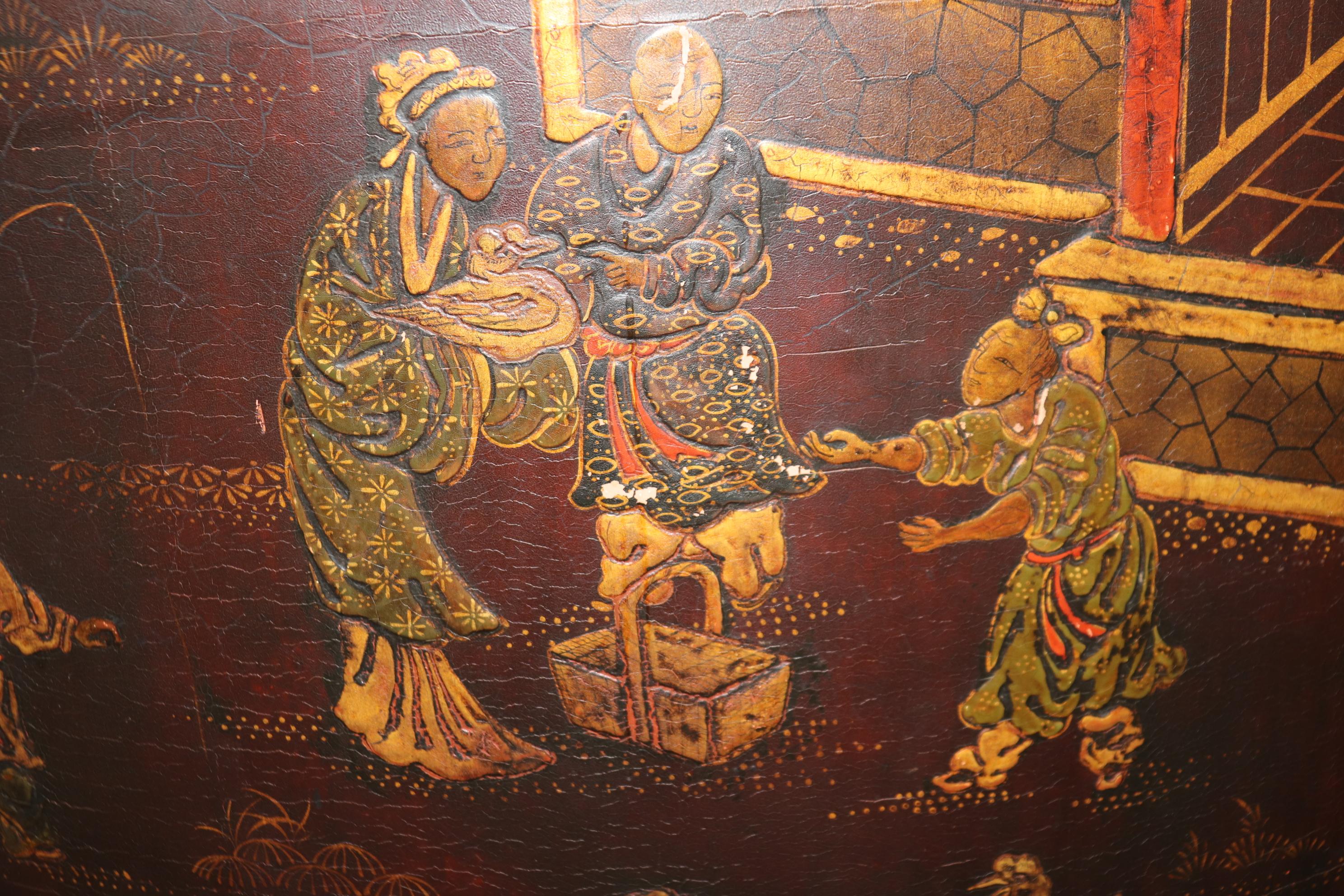 Paire de rares armoires d'angle signées Maison Jansen Chinoiserie en vente 4