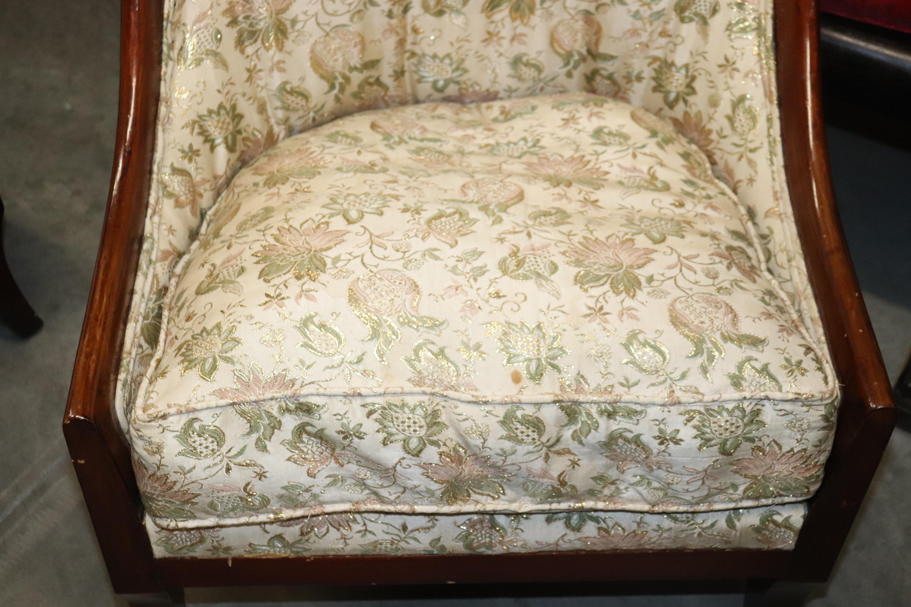 Fine Pair Solid Mahogany English Regency Tub Style Lounge Club Chairs Circa 1890 5
