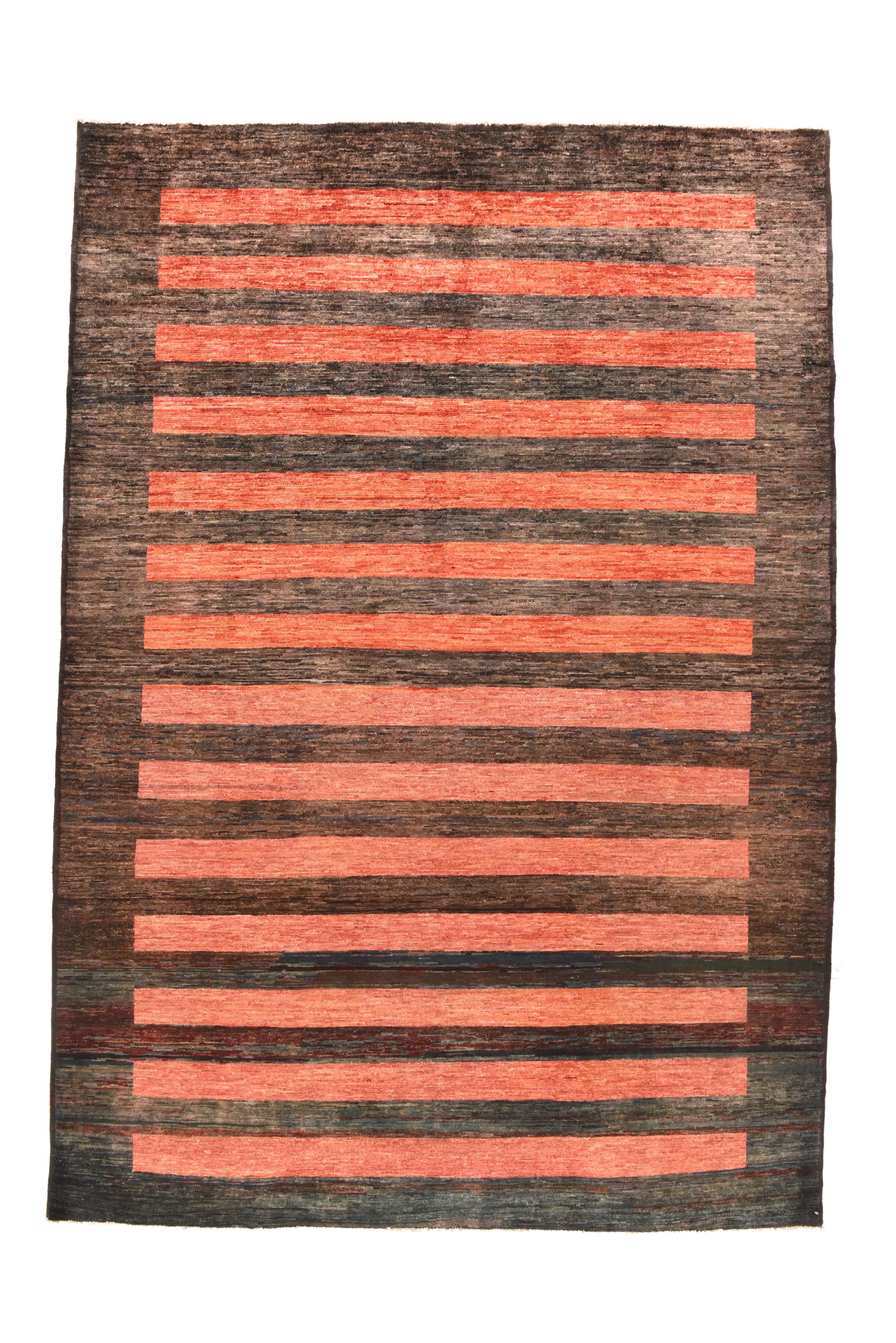 Gabbeh Teppich 6'7'' x 9'7'' (Pakistanisch) im Angebot