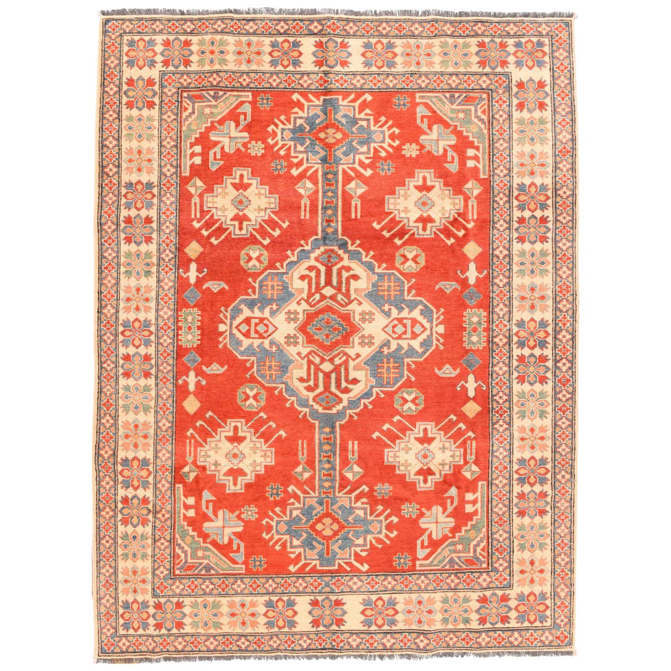 Fine Pak Kazak Pakistan Rug, Hand Knotted For Sale at 1stDibs
