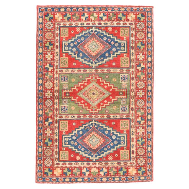 Fine Pak Kazak Pakistan Rug ,Hand Knotted For Sale at 1stDibs