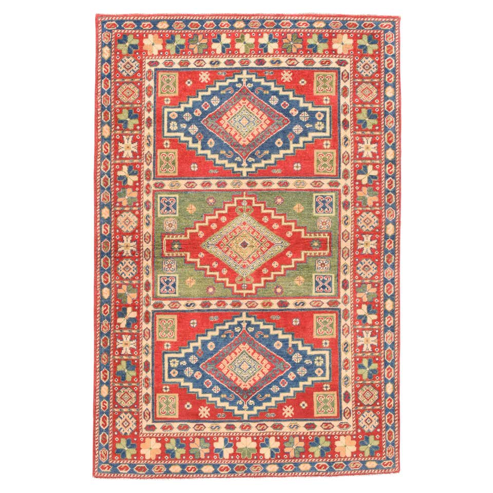 Fine Pak Kazak Pakistan Rug ,Hand Knotted For Sale at 1stDibs