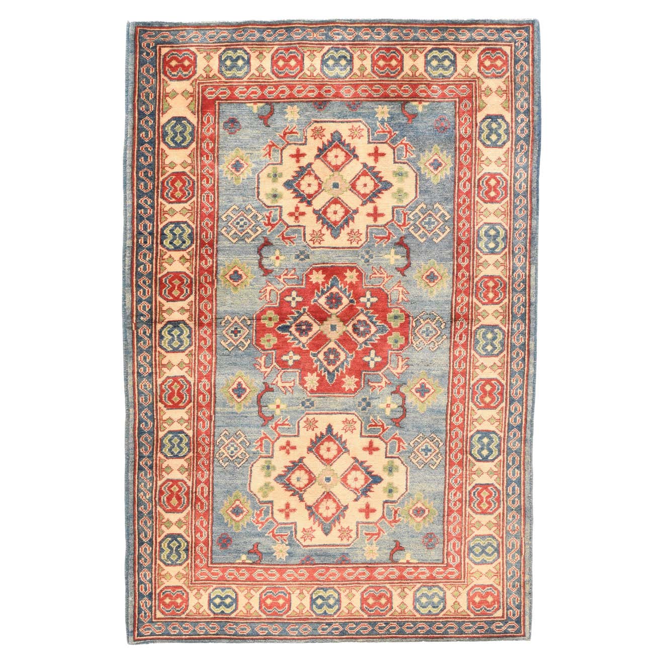 Fine Pak Kazak Pakistan Rug, Hand Knotted For Sale at 1stDibs