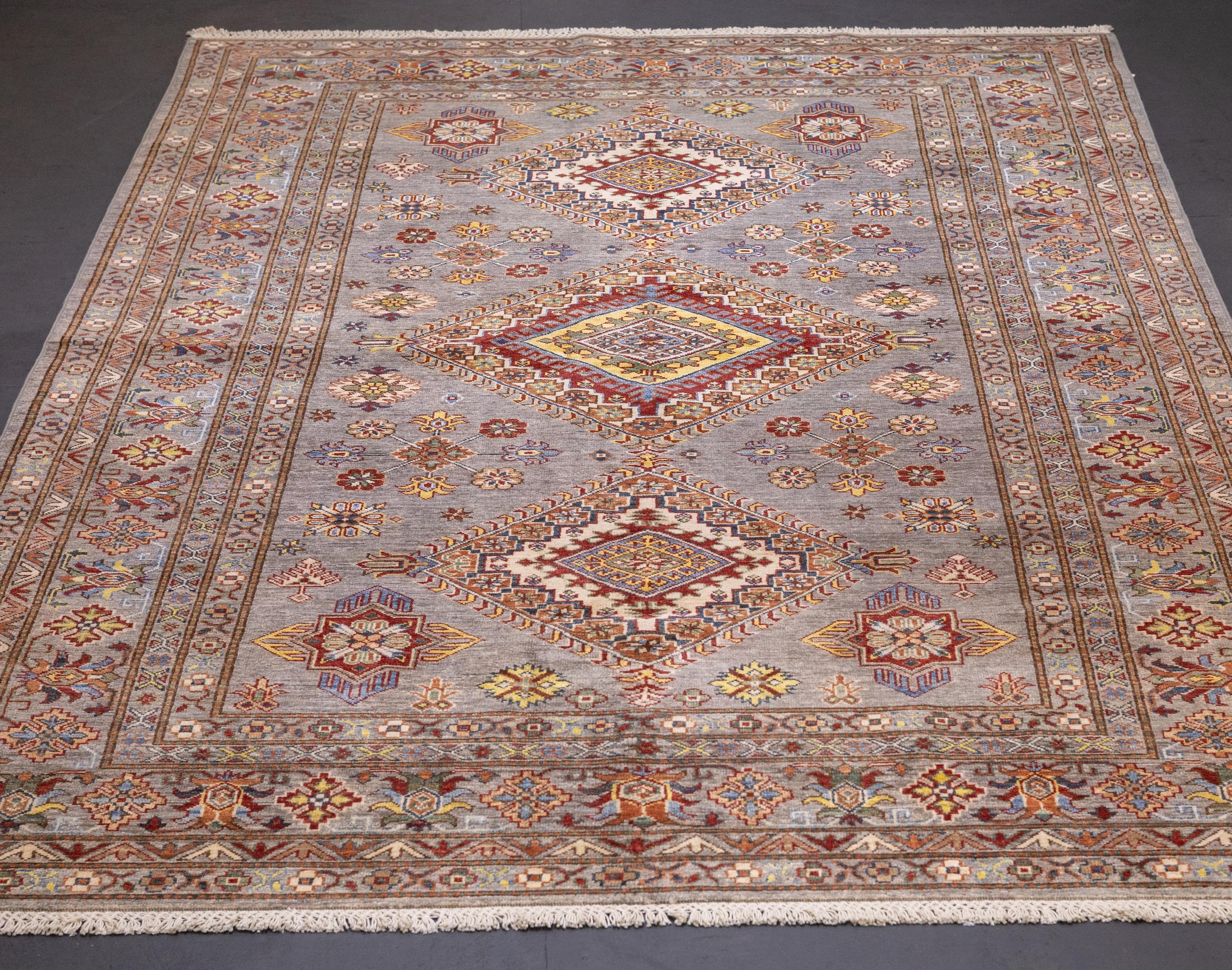 Contemporary Fine PAK Kazak Rug 6'0