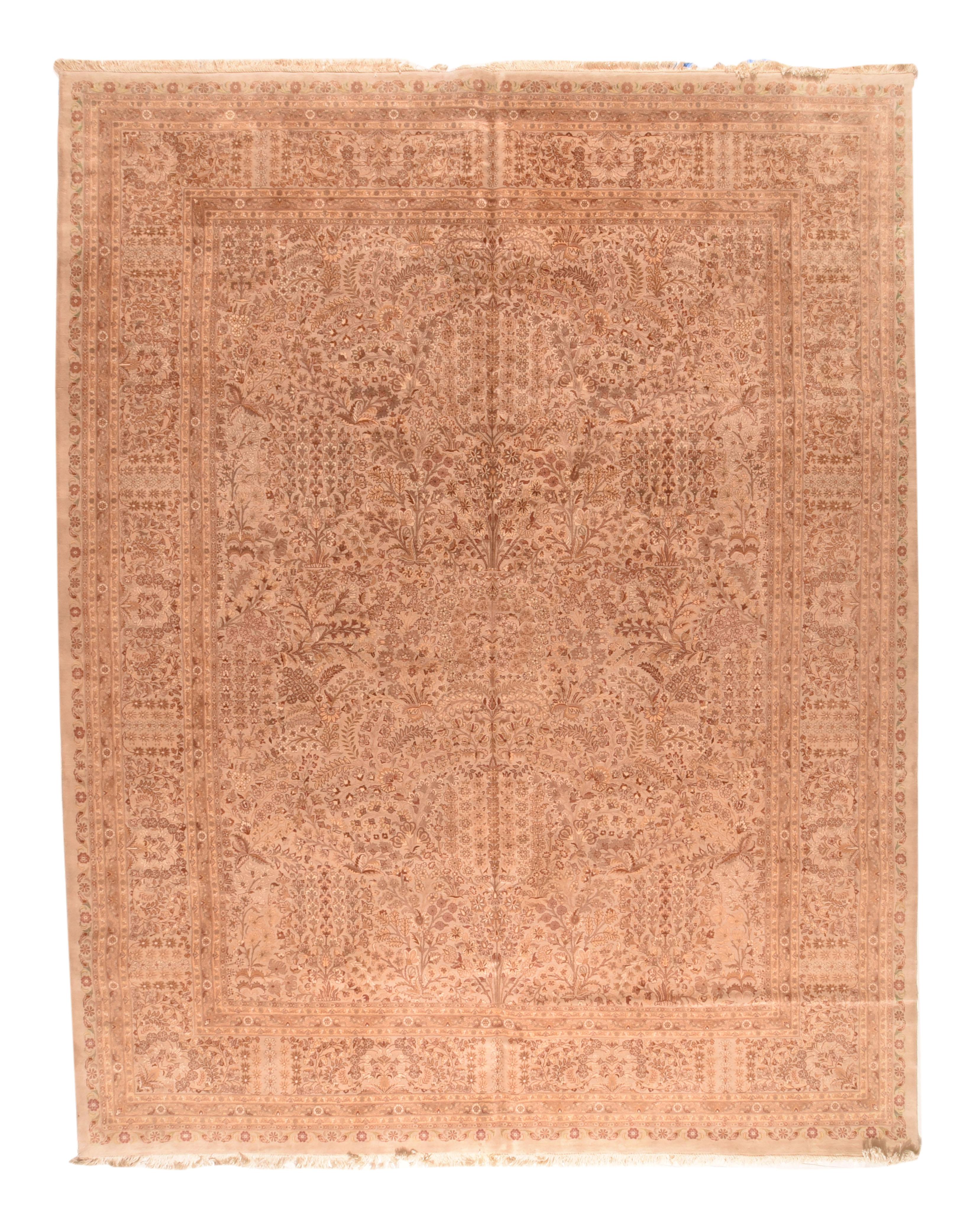 Hand-Knotted Pak Persian Tabriz Design Area Rug