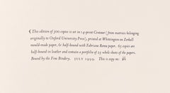 Fine Papers of the Oxford University Press – ONE of 65 SPECIAL COPIES