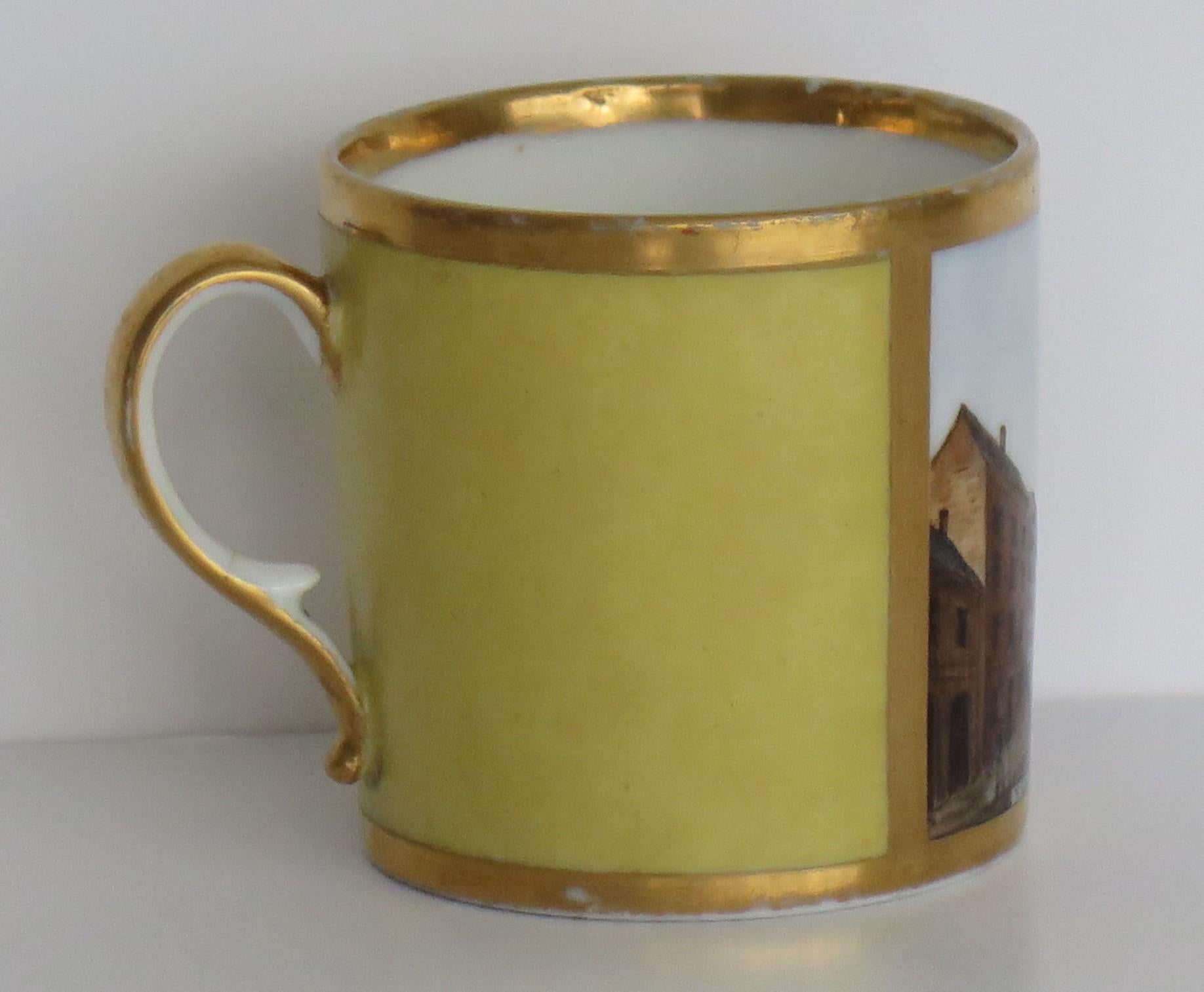 Canne à café en porcelaine fine de Paris Vue de Notredame De Paris, vers 1795 en vente 4
