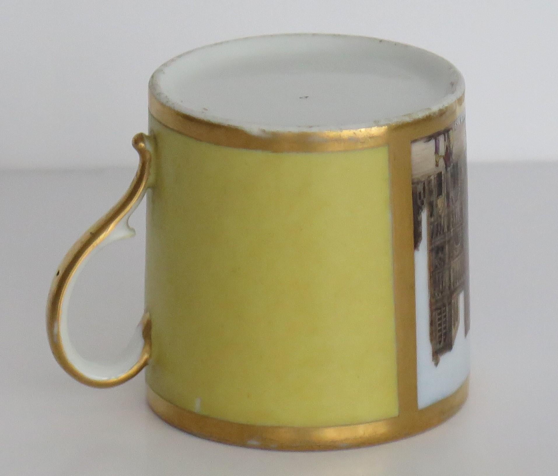 Canne à café en porcelaine fine de Paris Vue de Notredame De Paris, vers 1795 en vente 6