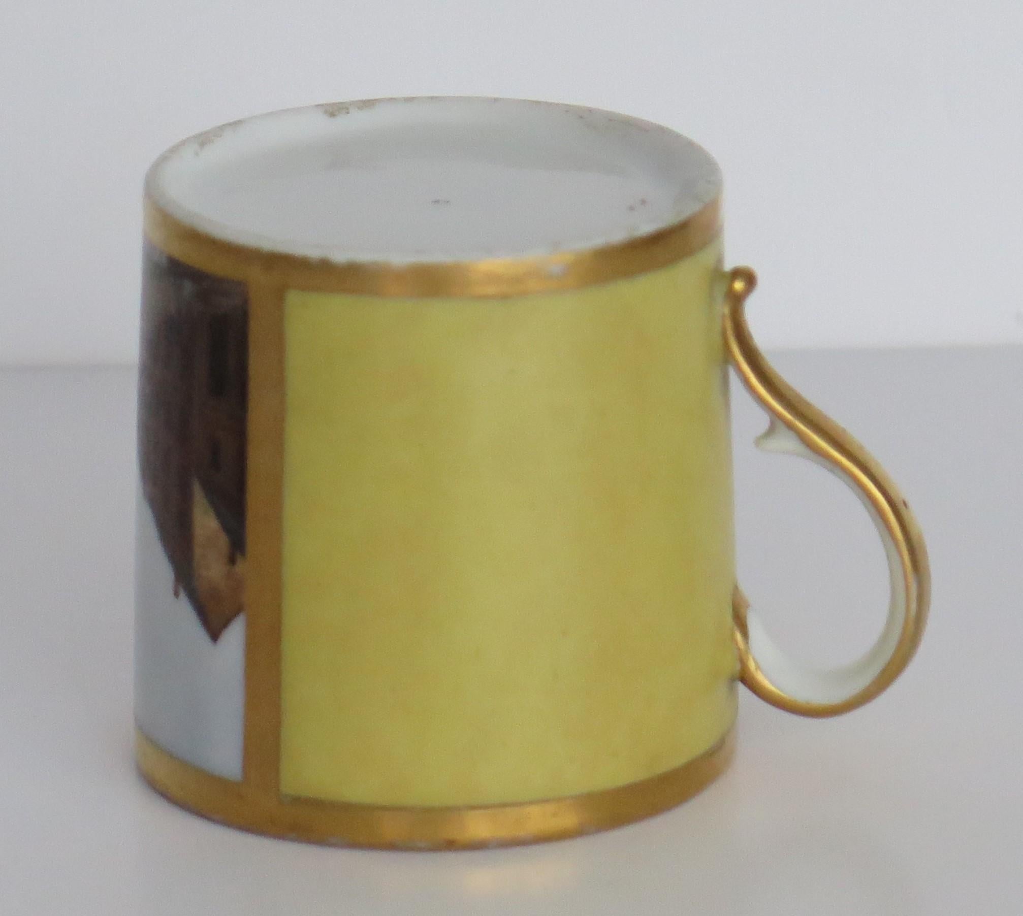Canne à café en porcelaine fine de Paris Vue de Notredame De Paris, vers 1795 en vente 7