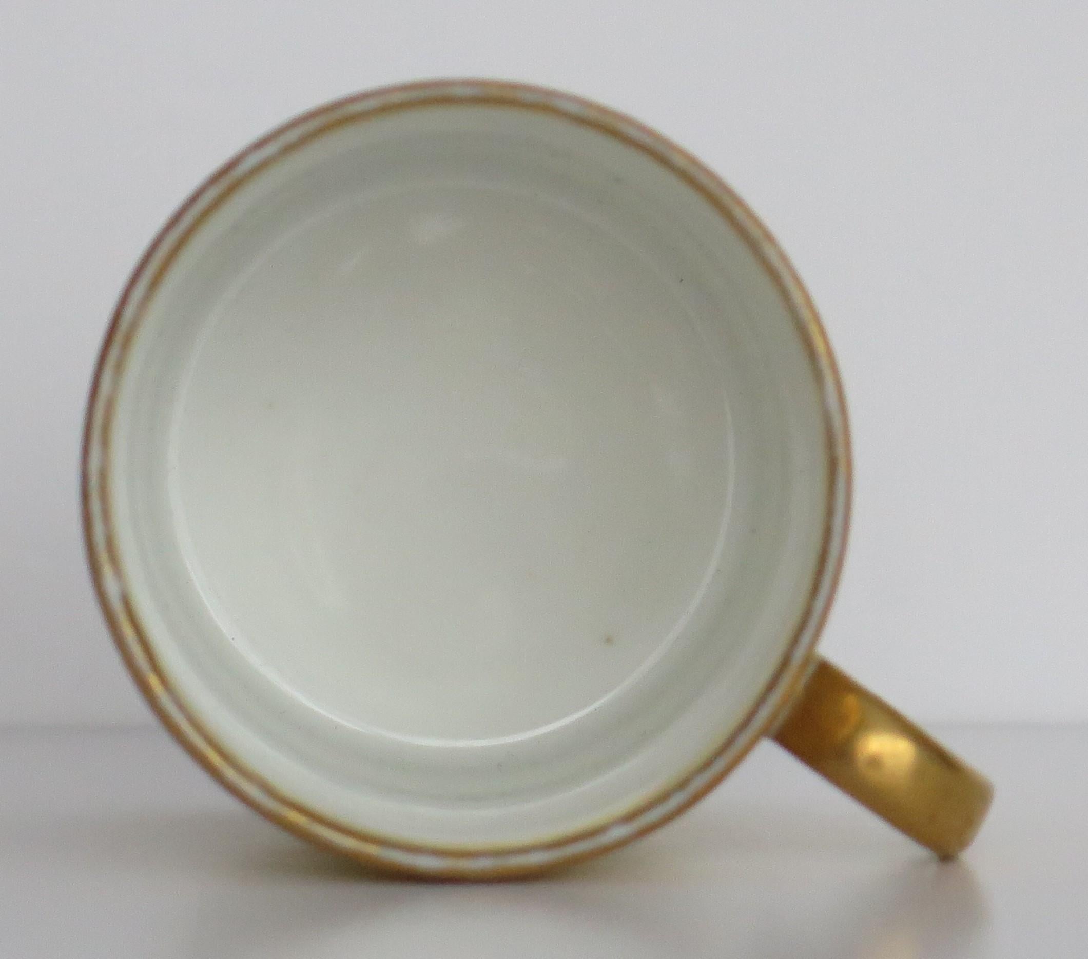 Canne à café en porcelaine fine de Paris Vue de Notredame De Paris, vers 1795 en vente 8