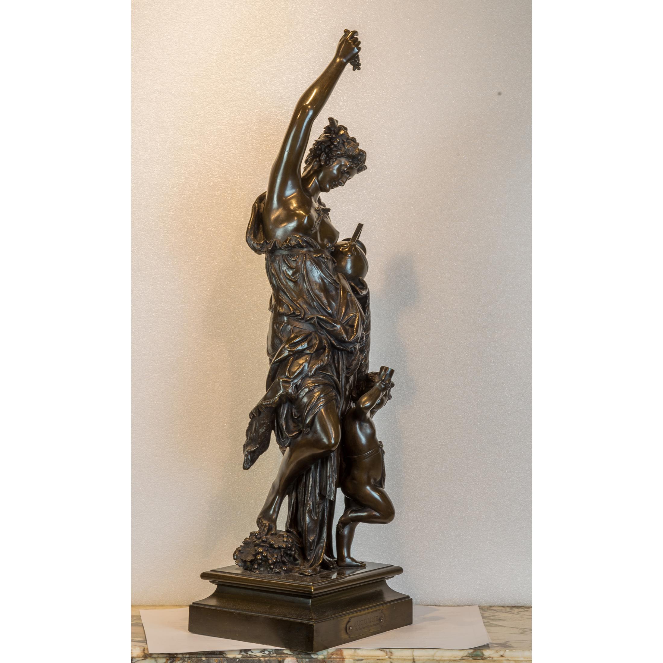 French Fine Patinated Bronze Sculpture by Albert Carrier-Belleuse