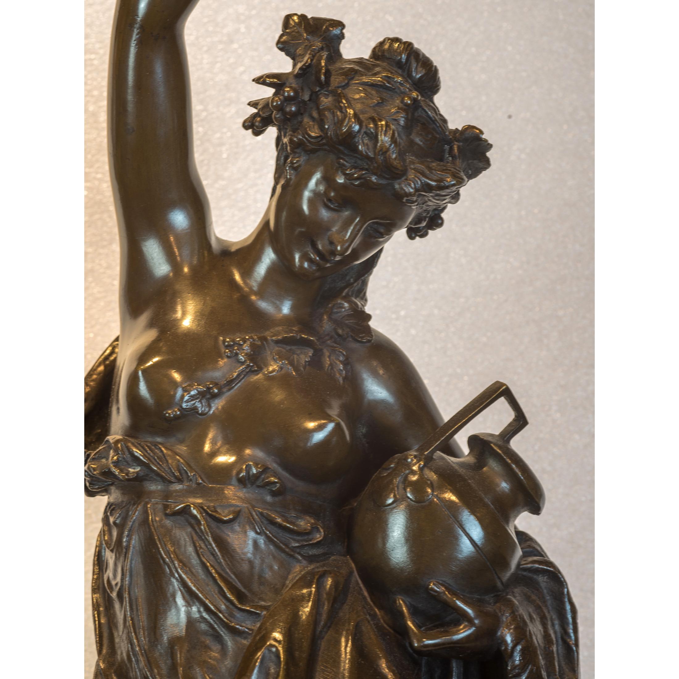 19th Century Fine Patinated Bronze Sculpture by Albert Carrier-Belleuse
