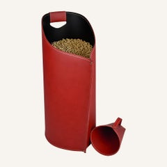 Fine pellet container SAPIR in Regenerated Leather