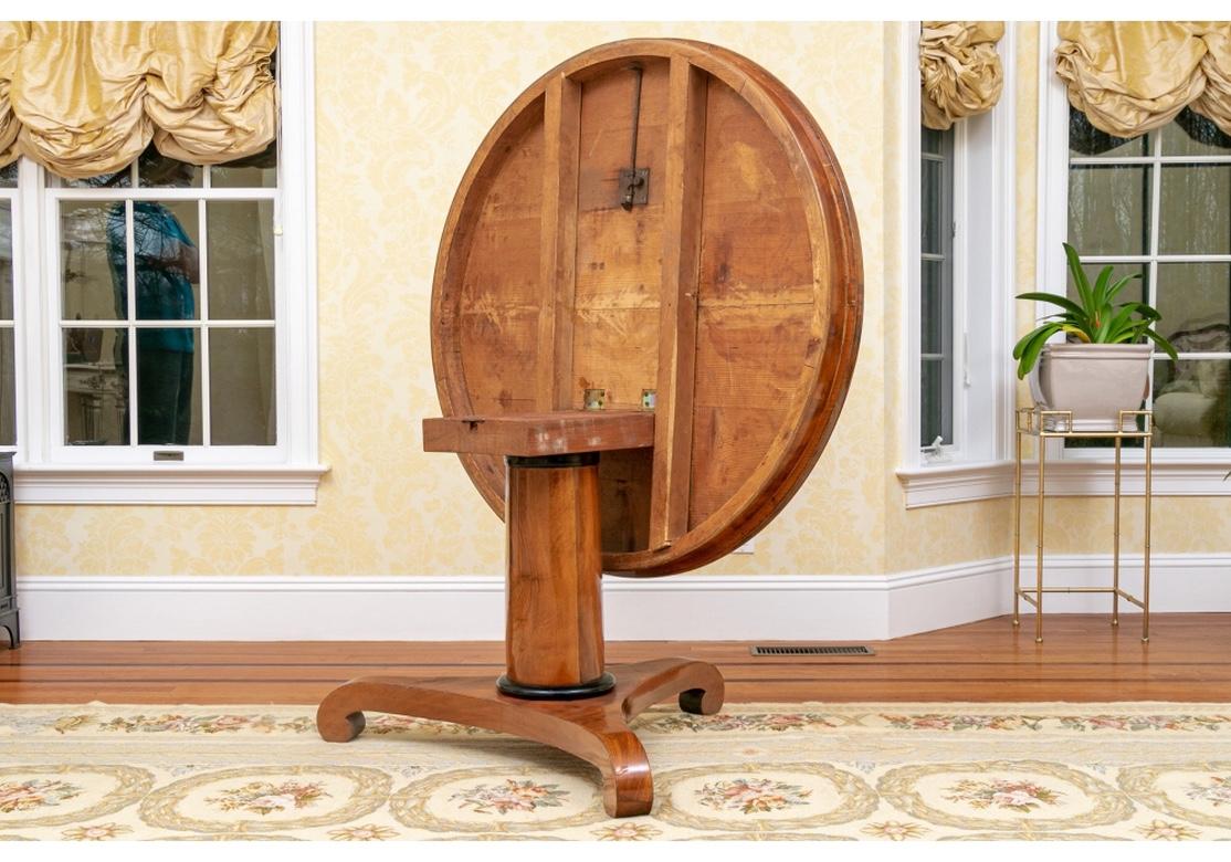 Wood Fine Period Biedermeier Center Or Dining Tilt Top Table