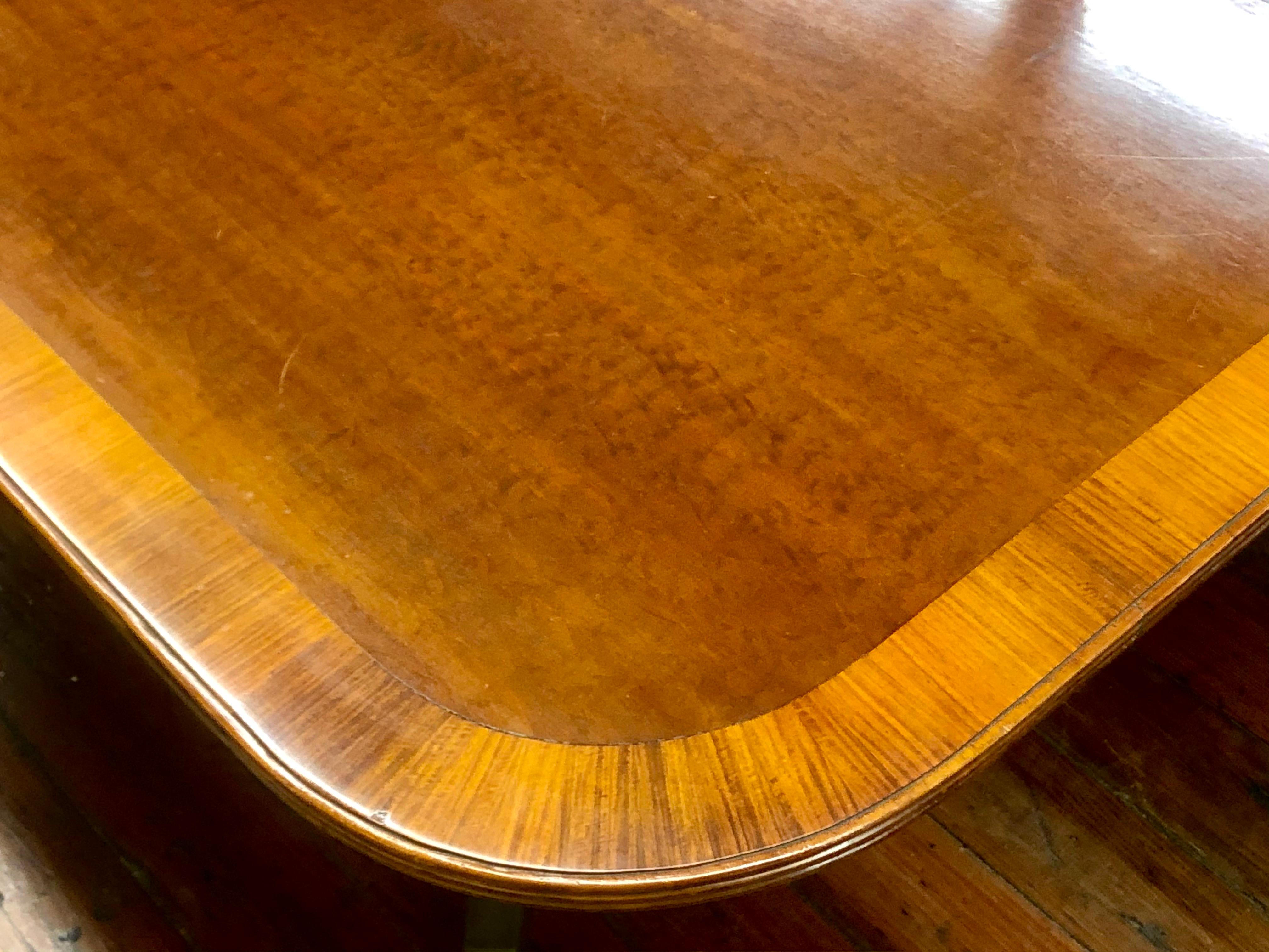 Fine Period Geo, III Sheraton Style Tilt Top Rectangular Dining or Bkfst. Table For Sale 3