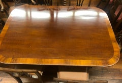 Fine period Geo, III Sheraton Style Tilt Top Rectangular Dining or Bkfst. Tabella