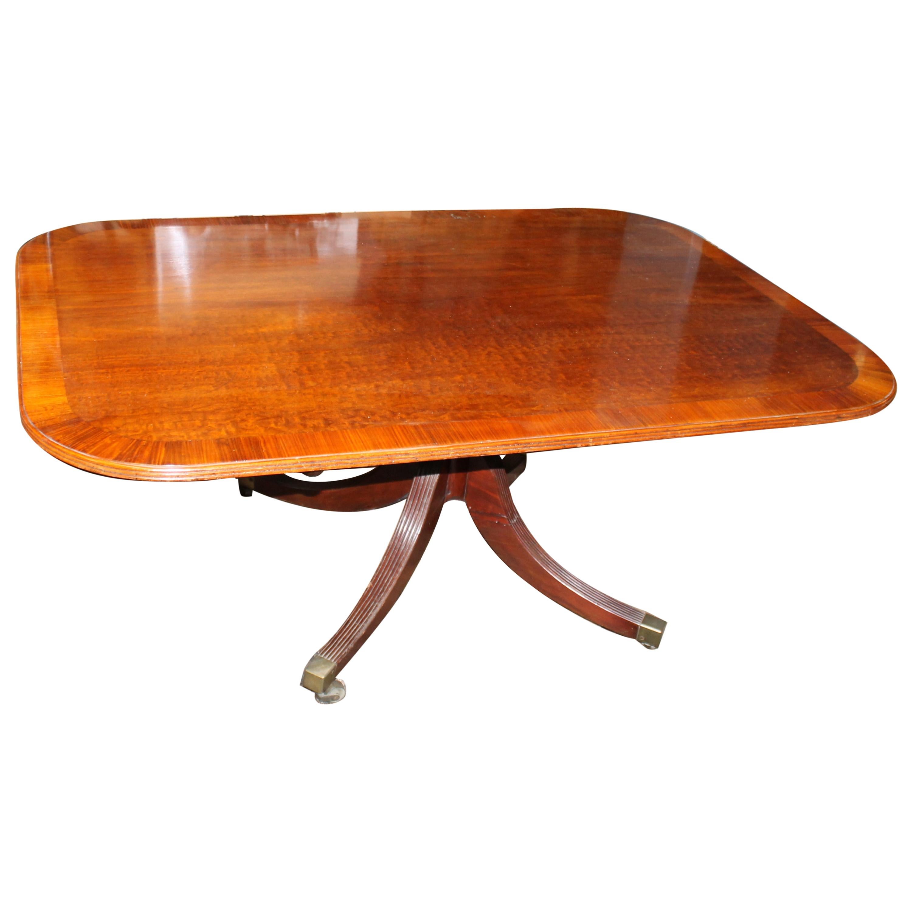 Fine Period Geo, III Sheraton Style Tilt Top Rectangular Dining or Bkfst. Table For Sale