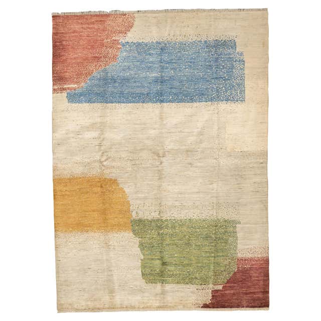 Fine Mid Century French Wool Rug Design Inspired by Basquiat 5'8'' x 7 ...
