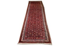 Fine Persian Hand Knotted Long Narrow Runner Herati Design 396 X 83cm